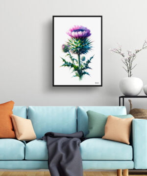 Cotton thistle (Onopordum) Watercolour Painting Style Art Print - Illustration Framed Plant Wall Art 15 Cotton thistle (Onopordum) Watercolour Painting Style Art Print - Illustration Framed Plant Wall Art - Image 2