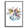Fawn lilies (Erythronium) Watercolour Painting Style Art Print - Illustration Framed Plant Wall Art 1 watercolour realist flowers fawn lilieserythronium front view