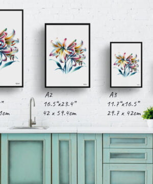 Fawn lilies (Erythronium) Watercolour Painting Style Art Print - Illustration Framed Plant Wall Art 17 Fawn lilies (Erythronium) Watercolour Painting Style Art Print - Illustration Framed Plant Wall Art - Image 4