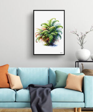 Hairy lip fern (Cheilanthes Lanosa) Watercolour Painting Style Art Print - Illustration Framed Plant Wall Art 15 Hairy lip fern (Cheilanthes Lanosa) Watercolour Painting Style Art Print - Illustration Framed Plant Wall Art - Image 2