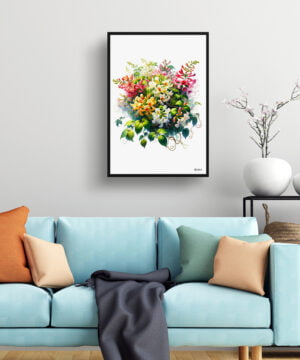 Honeysuckle (Lonicera) Watercolour Painting Style Art Print - Illustration Framed Plant Wall Art 15 Honeysuckle (Lonicera) Watercolour Painting Style Art Print - Illustration Framed Plant Wall Art - Image 2