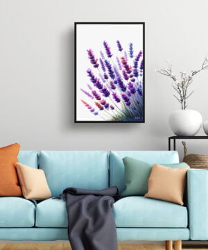 Lavender (Lavendula) Watercolour Painting Style Art Print - Illustration Framed Plant Wall Art 15 Lavender (Lavendula) Watercolour Painting Style Art Print - Illustration Framed Plant Wall Art - Image 2