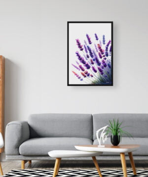 Lavender (Lavendula) Watercolour Painting Style Art Print - Illustration Framed Plant Wall Art 16 Lavender (Lavendula) Watercolour Painting Style Art Print - Illustration Framed Plant Wall Art - Image 3