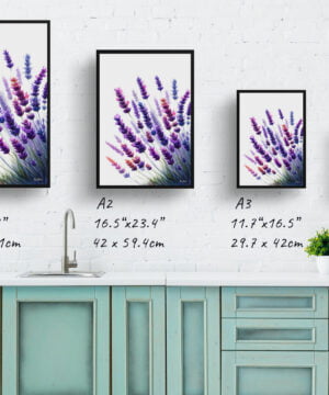 Lavender (Lavendula) Watercolour Painting Style Art Print - Illustration Framed Plant Wall Art 17 Lavender (Lavendula) Watercolour Painting Style Art Print - Illustration Framed Plant Wall Art - Image 4
