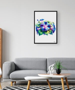 Morning Glory (Ipomoea purpurea) Watercolour Painting Style Art Print - Illustration Framed Plant Wall Art 16 Morning Glory (Ipomoea purpurea) Watercolour Painting Style Art Print - Illustration Framed Plant Wall Art - Image 3