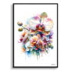 Orchid (Orchidaceae) Watercolour Painting Style Art Print - Illustration Framed Plant Wall Art