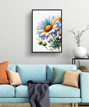 Oxeye Marguerite (Daisy) Watercolour Painting Style Art Print - Illustration Framed Plant Wall Art 15 Oxeye Marguerite (Daisy) Watercolour Painting Style Art Print - Illustration Framed Plant Wall Art - Image 2