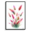 Pink Muhly Grass (Muhlenbergia) Watercolour Painting Style Art Print - Illustration Framed Plant Wall Art