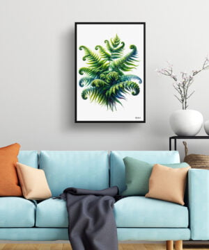 Royal Fern (Osmunda) Watercolour Painting Style Art Print - Illustration Framed Plant Wall Art 15 Royal Fern (Osmunda) Watercolour Painting Style Art Print - Illustration Framed Plant Wall Art - Image 2