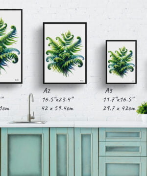 Royal Fern (Osmunda) Watercolour Painting Style Art Print - Illustration Framed Plant Wall Art 17 Royal Fern (Osmunda) Watercolour Painting Style Art Print - Illustration Framed Plant Wall Art - Image 4