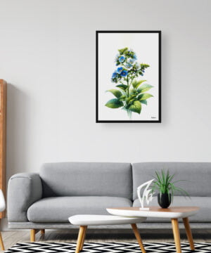 Siberian bugloss (Brunnera Macrophylla) Watercolour Painting Style Art Print - Illustration Framed Plant Wall Art 16 Siberian bugloss (Brunnera Macrophylla) Watercolour Painting Style Art Print - Illustration Framed Plant Wall Art - Image 3