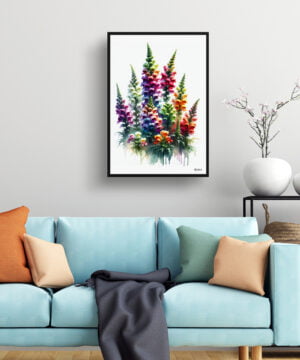 Snapdragon ( Antirrhinum) Watercolour Painting Style Art Print - Illustration Framed Plant Wall Art 15 Snapdragon ( Antirrhinum) Watercolour Painting Style Art Print - Illustration Framed Plant Wall Art - Image 2