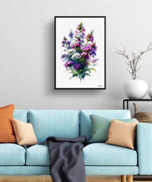 Sweet Rocket (Hesperis matronalis) Watercolour Painting Style Art Print - Illustration Framed Plant Wall Art 15 Sweet Rocket (Hesperis matronalis) Watercolour Painting Style Art Print - Illustration Framed Plant Wall Art - Image 2