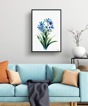Two-leaf squill (Scilla Bifolia) Watercolour Painting Style Art Print - Illustration Framed Plant Wall Art 15 Two-leaf squill (Scilla Bifolia) Watercolour Painting Style Art Print - Illustration Framed Plant Wall Art - Image 2