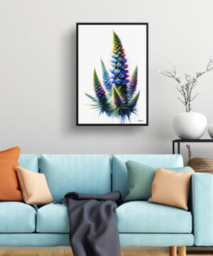 Vipers-buglosses (Echium) Watercolour Painting Style Art Print - Illustration Framed Plant Wall Art 15 Vipers-buglosses (Echium) Watercolour Painting Style Art Print - Illustration Framed Plant Wall Art - Image 2