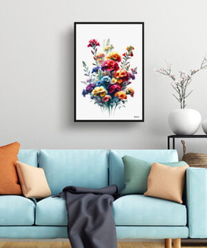 Wallflowers (Erysimum) Watercolour Painting Style Art Print - Illustration Framed Plant Wall Art 15 Wallflowers (Erysimum) Watercolour Painting Style Art Print - Illustration Framed Plant Wall Art - Image 2