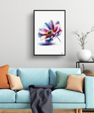 Windflower (Anemone) Watercolour Painting Style Art Print - Illustration Framed Plant Wall Art 15 Windflower (Anemone) Watercolour Painting Style Art Print - Illustration Framed Plant Wall Art - Image 2