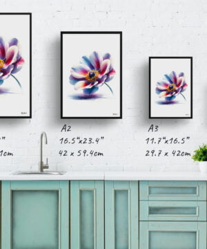Windflower (Anemone) Watercolour Painting Style Art Print - Illustration Framed Plant Wall Art 17 Windflower (Anemone) Watercolour Painting Style Art Print - Illustration Framed Plant Wall Art - Image 4