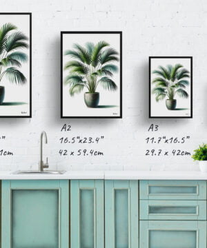 Areca Palms (Dypsis Lutescens) Watercolour Style Art Print - Illustration Painting Framed Plant Wall Art 17 Areca Palms (Dypsis Lutescens) Watercolour Style Art Print - Illustration Painting Framed Plant Wall Art - Image 4