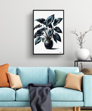 Black Velvet Alocasia (Alocasia Reginula) Watercolour Style Art Print - Illustration Painting Framed Plant Wall Art 15 Black Velvet Alocasia (Alocasia Reginula) Watercolour Style Art Print - Illustration Painting Framed Plant Wall Art - Image 2
