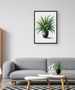 Boston Fern (Nephrolepis Exaltata) Watercolour Style Art Print - Illustration Painting Framed Plant Wall Art 16 Boston Fern (Nephrolepis Exaltata) Watercolour Style Art Print - Illustration Painting Framed Plant Wall Art - Image 3