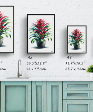 Bromeliads (Bromeliaceae) Watercolour Style Art Print - Illustration Painting Framed Plant Wall Art 17 Bromeliads (Bromeliaceae) Watercolour Style Art Print - Illustration Painting Framed Plant Wall Art - Image 4