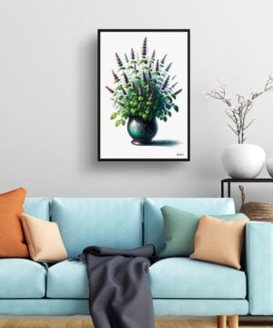 Catnip (Nepeta cataria) Watercolour Style Art Print - Illustration Painting Framed Plant Wall Art 15 Catnip (Nepeta cataria) Watercolour Style Art Print - Illustration Painting Framed Plant Wall Art - Image 2