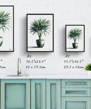 Dragon Tree (Dracaena Marginata) Watercolour Style Art Print - Illustration Painting Framed Plant Wall Art 17 Dragon Tree (Dracaena Marginata) Watercolour Style Art Print - Illustration Painting Framed Plant Wall Art - Image 4