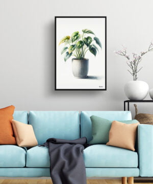 Golden Pothos (Epipremnum aureum) Watercolour Style Art Print - Illustration Painting Framed Plant Wall Art 15 Golden Pothos (Epipremnum aureum) Watercolour Style Art Print - Illustration Painting Framed Plant Wall Art - Image 2