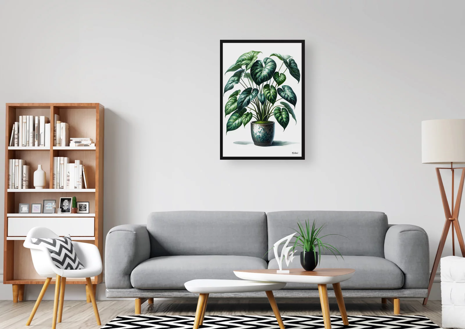 Heartleaf Philodendron (Philodendron Hederaceum) Watercolour Style Art Print - Illustration Painting Framed Plant Wall Art 5 Heartleaf Philodendron (Philodendron Hederaceum) Watercolour Style Art Print - Illustration Painting Framed Plant Wall Art - Image 3