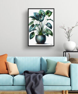 Homalomena army Watercolour Style Art Print - Illustration Painting Framed Plant Wall Art 15 Homalomena army Watercolour Style Art Print - Illustration Painting Framed Plant Wall Art - Image 2