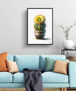 Indian head cactus (Parodia cactus) Watercolour Style Art Print - Illustration Painting Framed Plant Wall Art 15 Indian head cactus (Parodia cactus) Watercolour Style Art Print - Illustration Painting Framed Plant Wall Art - Image 2