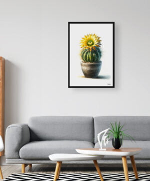 Indian head cactus (Parodia cactus) Watercolour Style Art Print - Illustration Painting Framed Plant Wall Art 16 Indian head cactus (Parodia cactus) Watercolour Style Art Print - Illustration Painting Framed Plant Wall Art - Image 3