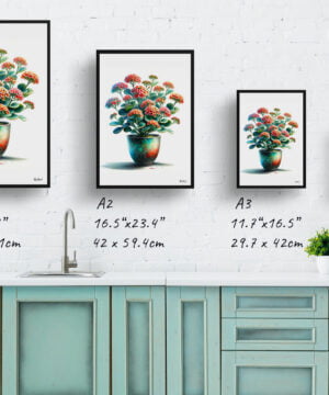 Kalanchoe Watercolour Style Art Print - Illustration Painting Framed Plant Wall Art 17 Kalanchoe Watercolour Style Art Print - Illustration Painting Framed Plant Wall Art - Image 4