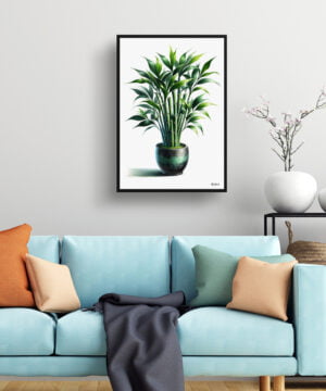 Lucky Bamboo (Dracaena Sanderiana) Watercolour Style Art Print - Illustration Painting Framed Plant Wall Art 15 Lucky Bamboo (Dracaena Sanderiana) Watercolour Style Art Print - Illustration Painting Framed Plant Wall Art - Image 2