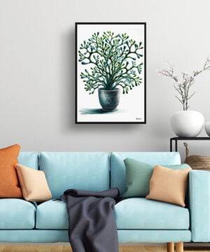 Mistletoe Cactus (Rhipsalis baccifera) Watercolour Style Art Print - Illustration Painting Framed Plant Wall Art 15 Mistletoe Cactus (Rhipsalis baccifera) Watercolour Style Art Print - Illustration Painting Framed Plant Wall Art - Image 2