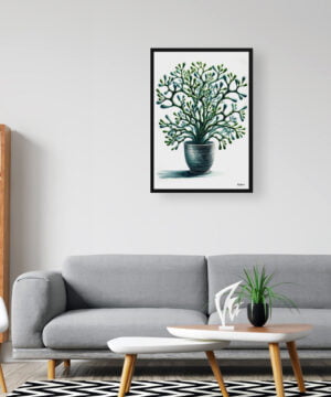 Mistletoe Cactus (Rhipsalis baccifera) Watercolour Style Art Print - Illustration Painting Framed Plant Wall Art 16 Mistletoe Cactus (Rhipsalis baccifera) Watercolour Style Art Print - Illustration Painting Framed Plant Wall Art - Image 3