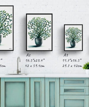 Mistletoe Cactus (Rhipsalis baccifera) Watercolour Style Art Print - Illustration Painting Framed Plant Wall Art 17 Mistletoe Cactus (Rhipsalis baccifera) Watercolour Style Art Print - Illustration Painting Framed Plant Wall Art - Image 4