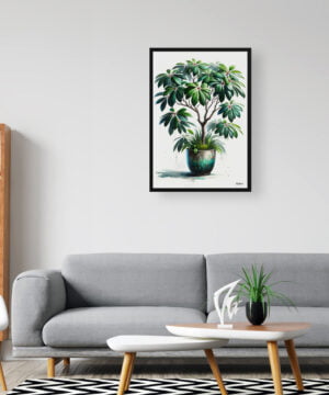 Money Tree (Guiana Chestnut) Watercolour Style Art Print - Illustration Painting Framed Plant Wall Art 16 Money Tree (Guiana Chestnut) Watercolour Style Art Print - Illustration Painting Framed Plant Wall Art - Image 3