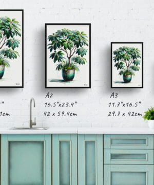 Money Tree (Guiana Chestnut) Watercolour Style Art Print - Illustration Painting Framed Plant Wall Art 17 Money Tree (Guiana Chestnut) Watercolour Style Art Print - Illustration Painting Framed Plant Wall Art - Image 4