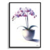 Moth Orchid (Phalaenopsis amabilis) Watercolour Style Art Print - Illustration Painting Framed Plant Wall Art 2 watercolour realist home plants moth orchidphalaenopsis amabilis front view