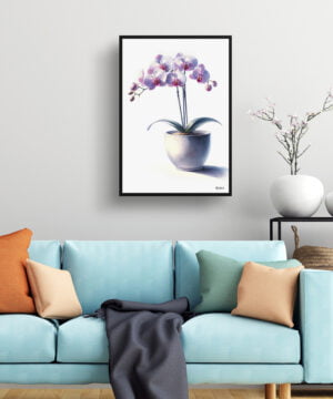 Moth Orchid (Phalaenopsis amabilis) Watercolour Style Art Print - Illustration Painting Framed Plant Wall Art 15 Moth Orchid (Phalaenopsis amabilis) Watercolour Style Art Print - Illustration Painting Framed Plant Wall Art - Image 2