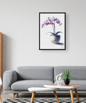 Moth Orchid (Phalaenopsis amabilis) Watercolour Style Art Print - Illustration Painting Framed Plant Wall Art 16 Moth Orchid (Phalaenopsis amabilis) Watercolour Style Art Print - Illustration Painting Framed Plant Wall Art - Image 3