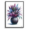 Oyster Plant (Tradescantia Spathacea) Watercolour Style Art Print - Illustration Painting Framed Plant Wall Art 1 watercolour realist home plants oyster planttradescantia spathacea front view