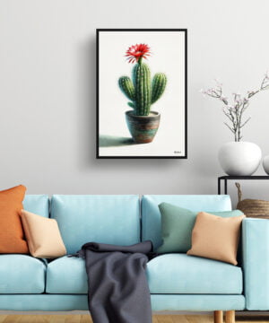 Peanut Cactus (Echinopsis chamaecereus) Watercolour Style Art Print - Illustration Painting Framed Plant Wall Art 15 Peanut Cactus (Echinopsis chamaecereus) Watercolour Style Art Print - Illustration Painting Framed Plant Wall Art - Image 2