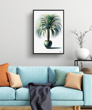Ponytail Palm (Beaucarnea Recurvata) Watercolour Style Art Print - Illustration Painting Framed Plant Wall Art 15 Ponytail Palm (Beaucarnea Recurvata) Watercolour Style Art Print - Illustration Painting Framed Plant Wall Art - Image 2
