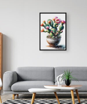 Prickly Pear Cactus (Opuntia) Watercolour Style Art Print - Illustration Painting Framed Plant Wall Art 16 Prickly Pear Cactus (Opuntia) Watercolour Style Art Print - Illustration Painting Framed Plant Wall Art - Image 3