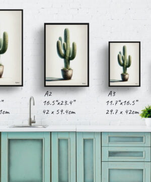 Saguaro Cactus (Carnegiea gigantea) Watercolour Style Art Print - Illustration Painting Framed Plant Wall Art 17 Saguaro Cactus (Carnegiea gigantea) Watercolour Style Art Print - Illustration Painting Framed Plant Wall Art - Image 4
