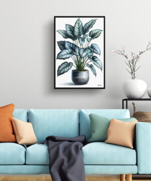 Silver Leaf Philodendron (Philodendron Brandtianum) Watercolour Style Art Print - Illustration Painting Framed Plant Wall Art 15 Silver Leaf Philodendron (Philodendron Brandtianum) Watercolour Style Art Print - Illustration Painting Framed Plant Wall Art - Image 2