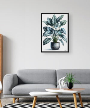 Silver Leaf Philodendron (Philodendron Brandtianum) Watercolour Style Art Print - Illustration Painting Framed Plant Wall Art 16 Silver Leaf Philodendron (Philodendron Brandtianum) Watercolour Style Art Print - Illustration Painting Framed Plant Wall Art - Image 3